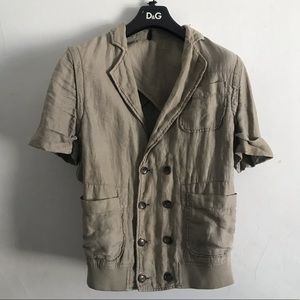 Dolce & Gabbana Short Sleeve Linen Blazer